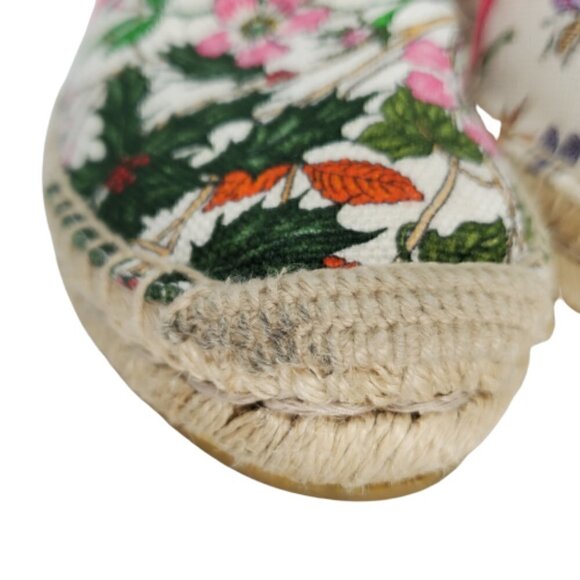 Gucci Flora Canvas Slip On Espadrille Flats - Picture 4 of 7